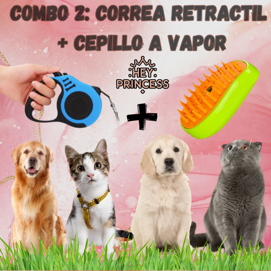 COMBO 2: CORREA RETRACTIL + CEPILLO A VAPOR